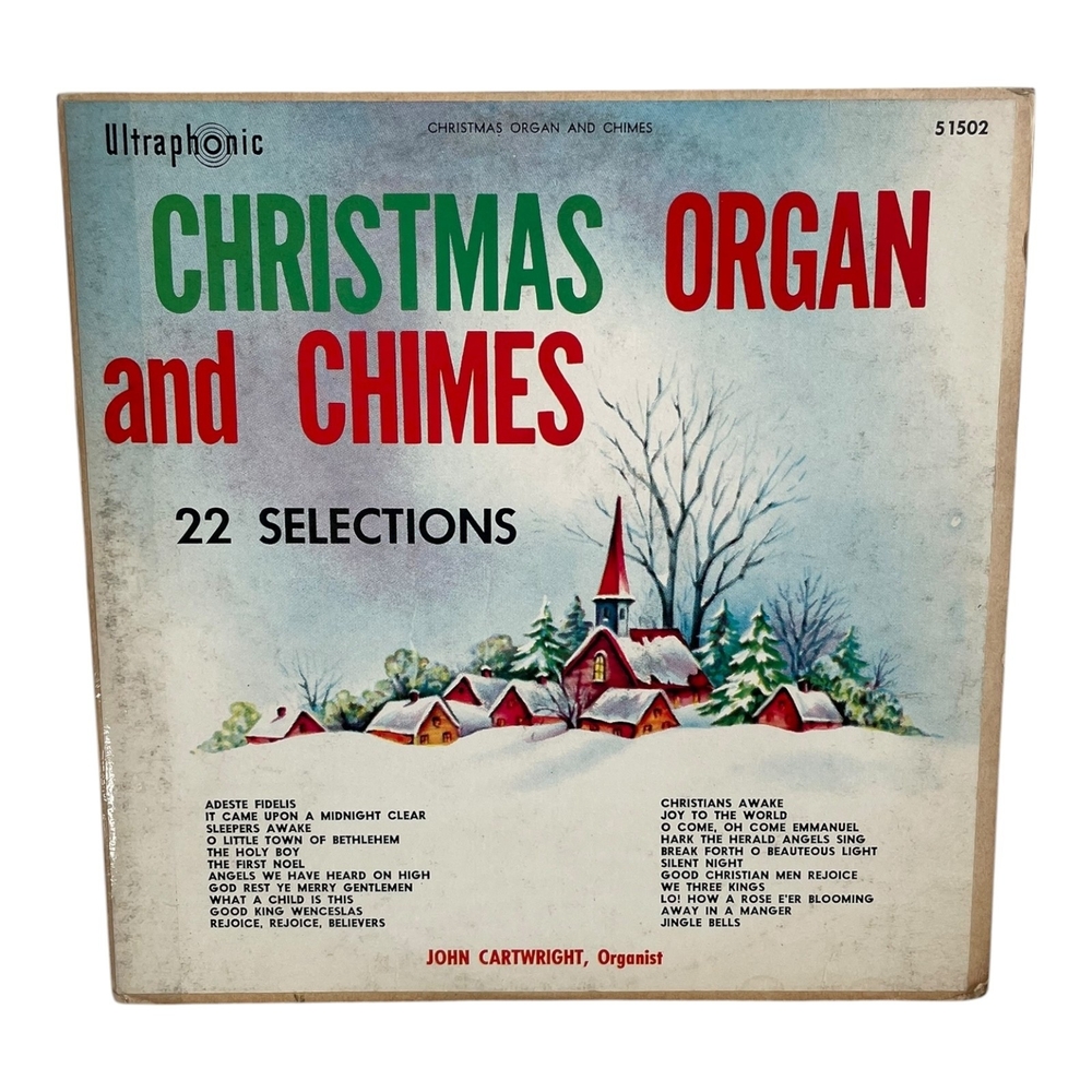 John Cartwright Christmas Organ And Chimes LP 1957 Holiday Music G